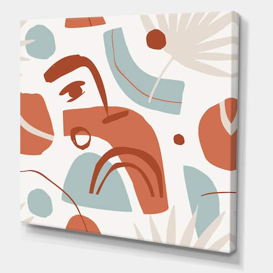 Designart - Geometrical Shapes With Tropical Palm Leaves